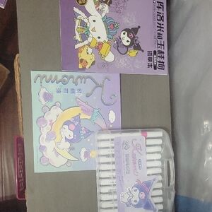 Kuromi Stationery Set with Markers